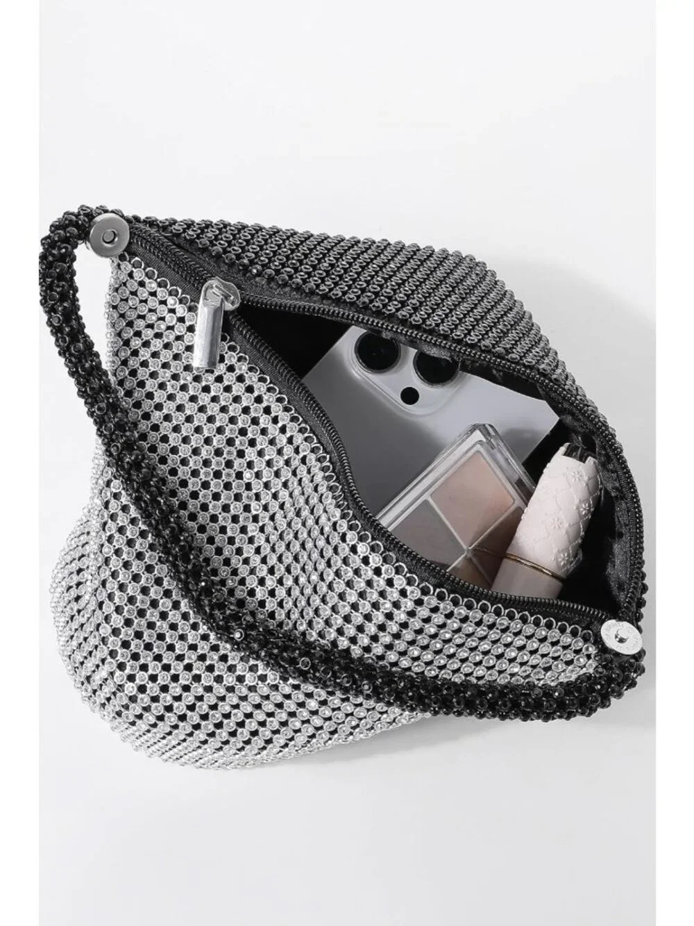 Sparkly Rhinestone Clutch Bag | Triangle Glitter Evening Purse for Parties